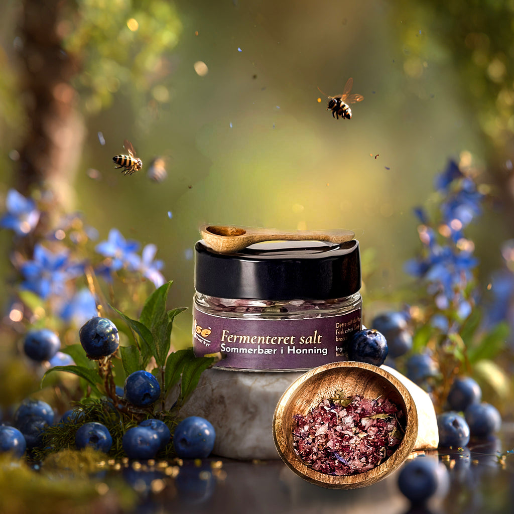 Fermenteret salt Sommerbær i Honning